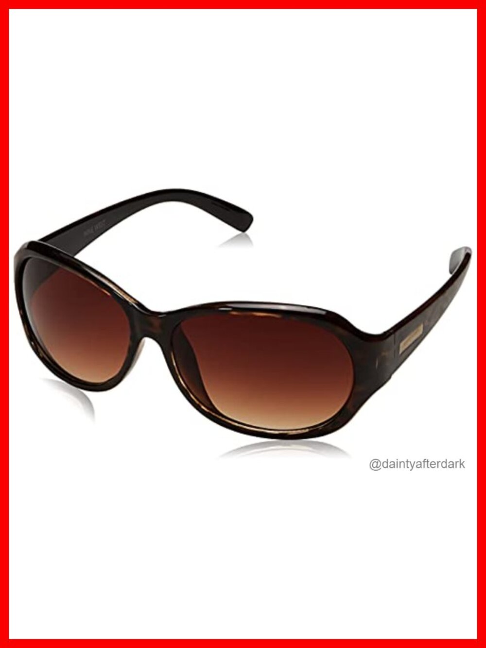 Nine West Lucky Oval Sunglasses Brown Gradient UV Protection